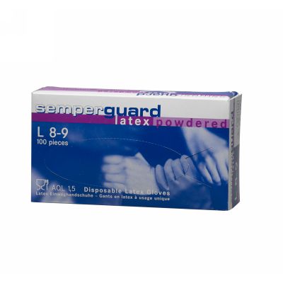 glove Latex pouwderd Semperguard 10 x 100st